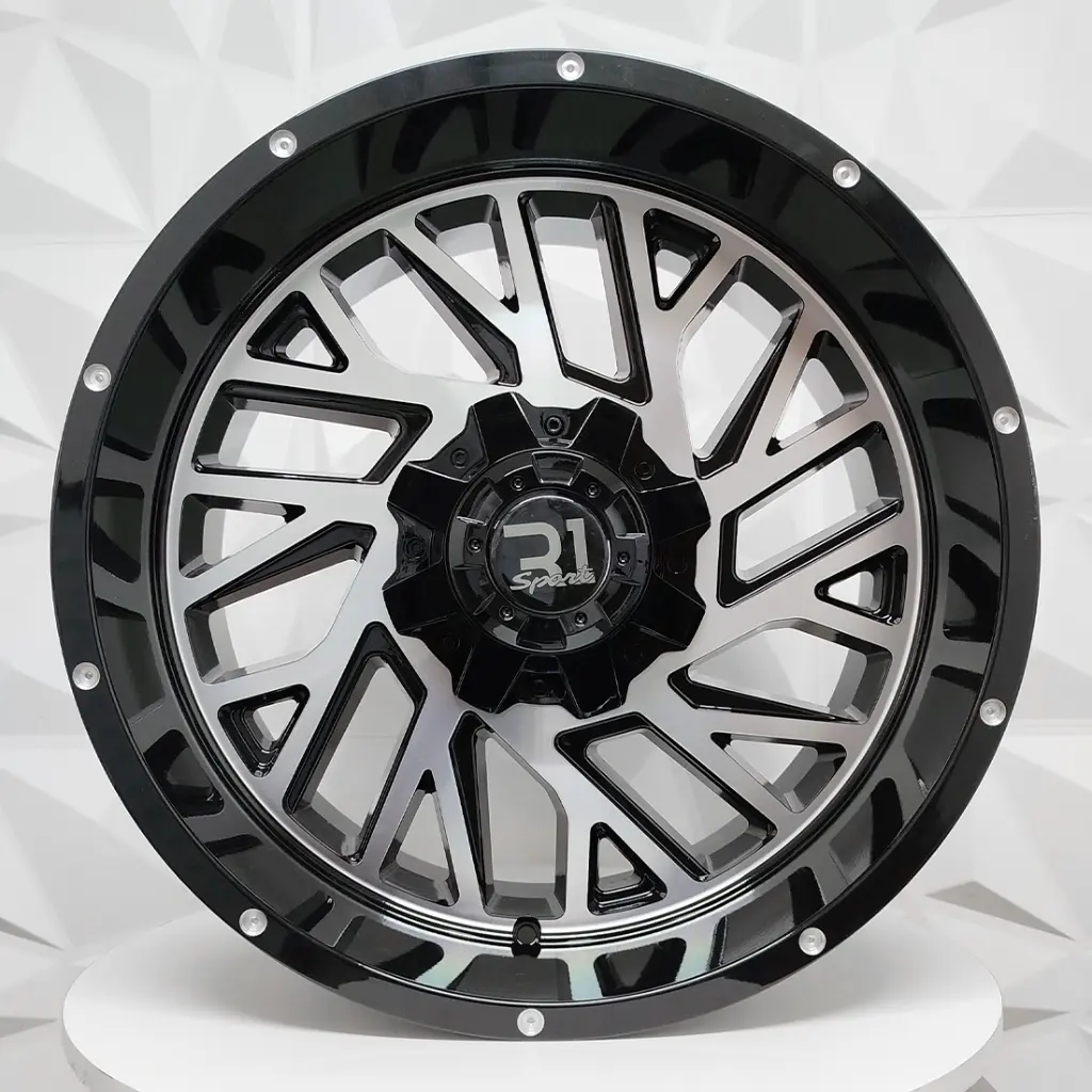 RIN 20X10 6-135/139.7 R1 SPORT LP105 BLACK MILLING+RIVETS HOLES* ET-24 CB108.2
