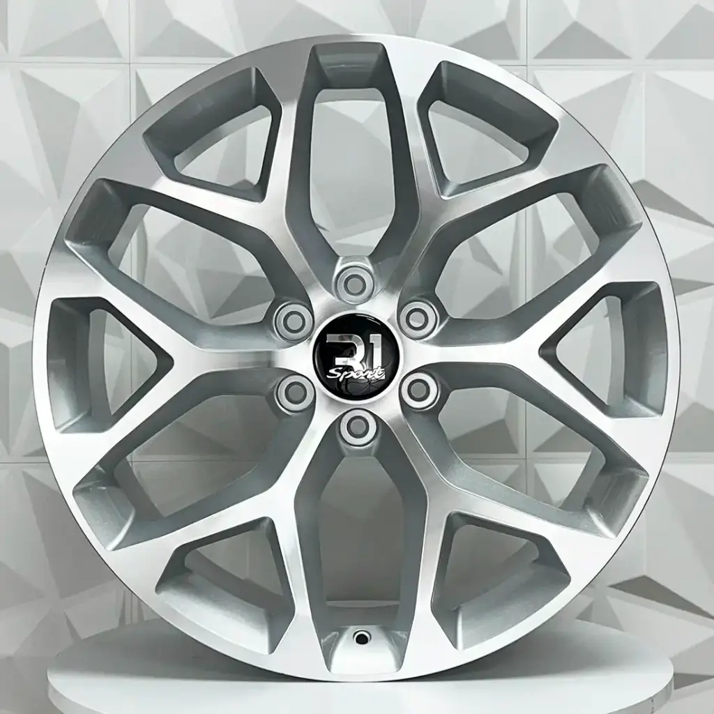 RIN 22X9 6-139.7 R1 SPORT 208 SILVER MACHINE FACE ET31 CB78.1