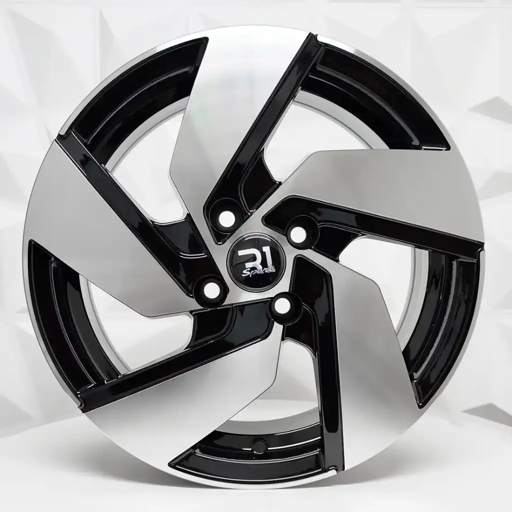 RIN 15X6 4-100 R1 SPORT X070 BLACK MACHINE FACE ET35 CB73.1