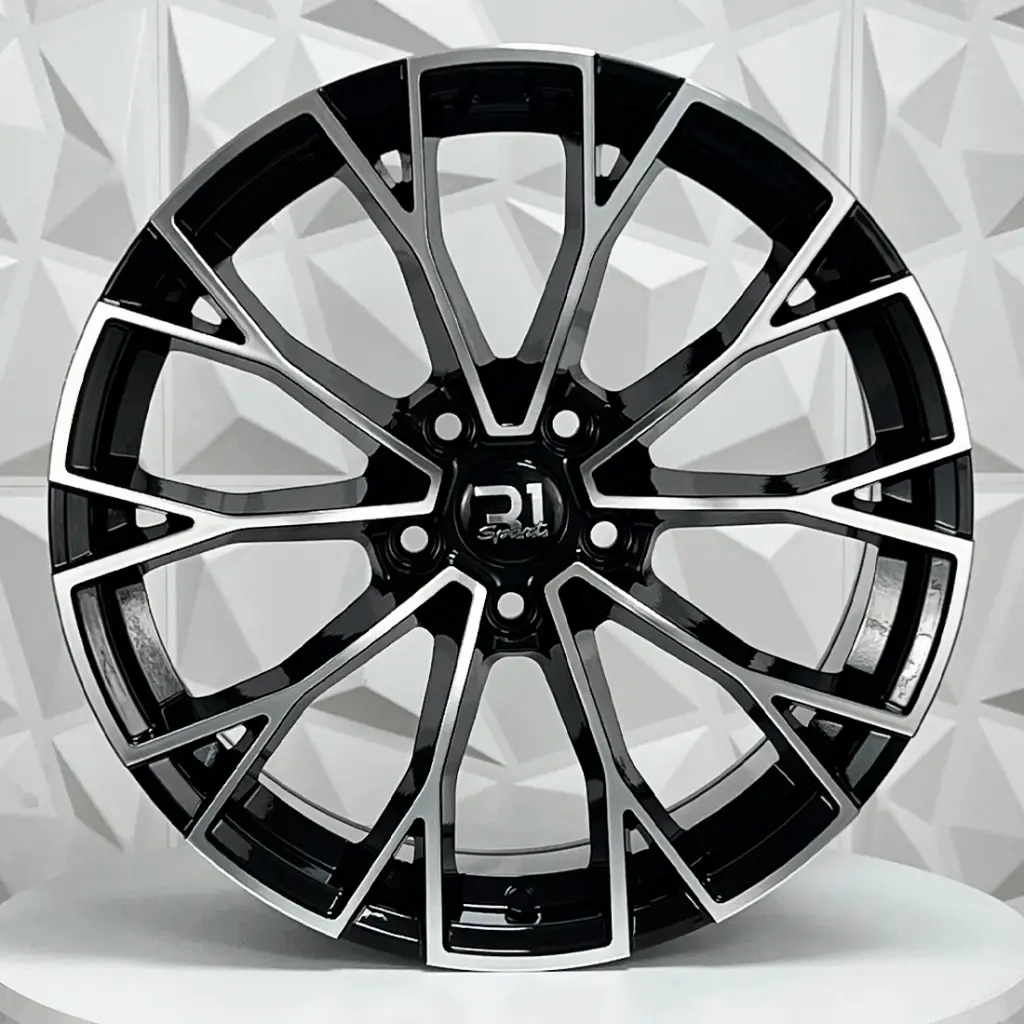 RIN 18X8 5-112 R1 SPORT R3267 BLACK MACHINE FACE ET40 CB66.1