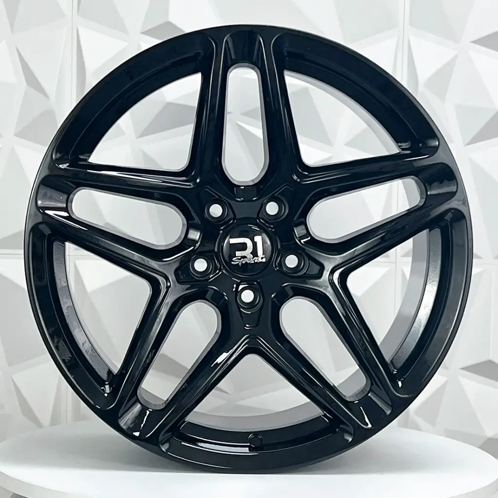 RIN 20X9 5-114.3 R1 SPORT QC1812 GLOSS BLACK ET25 CB73.1