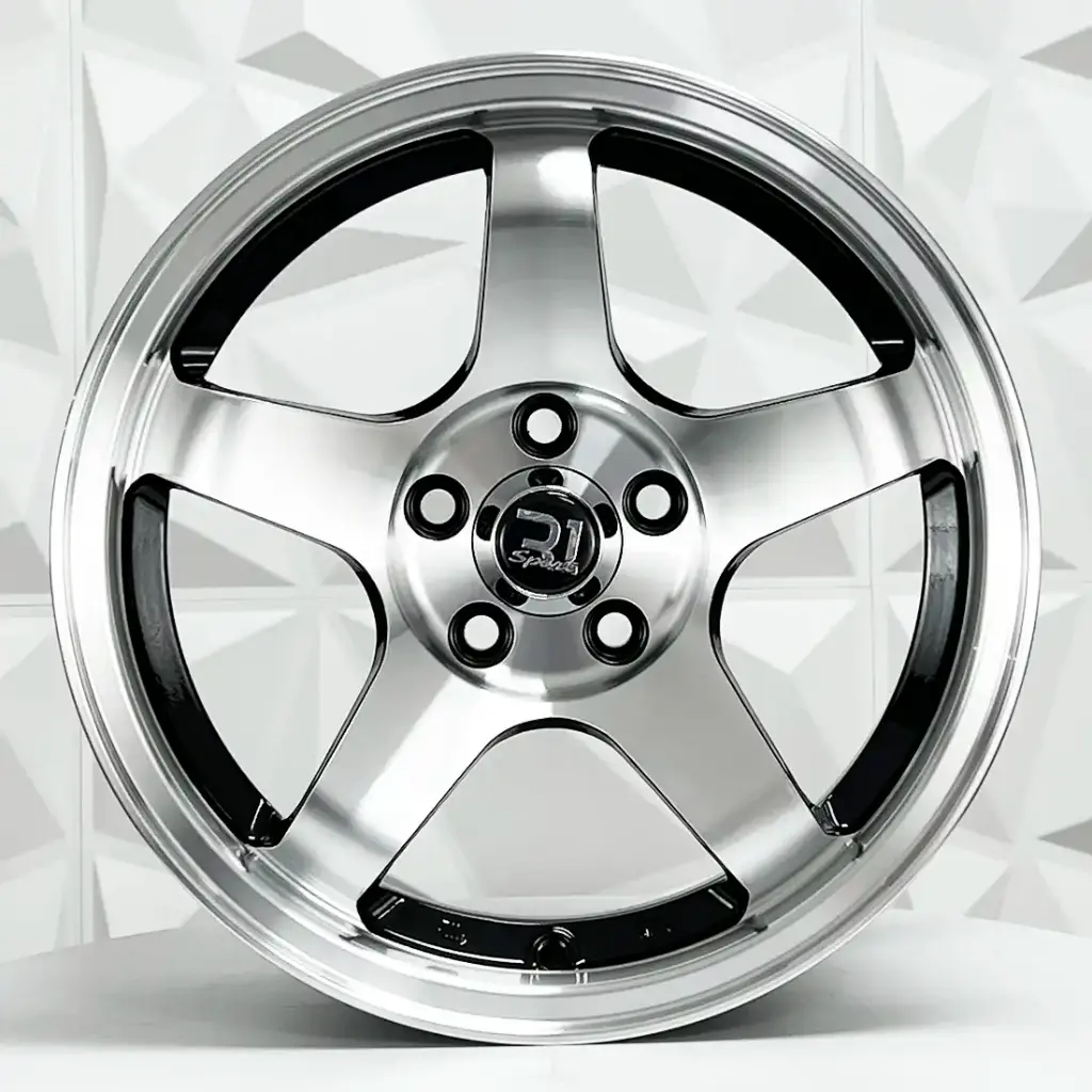 RIN 15X8 5-100 R1 SPORT 5958R BLACK MACHINE FACE MI ET25 CB73.1