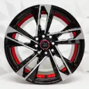 RIN 15X8.5 4-100/114.3 R1 SPORT JCW39 BLACK MACHINE FACE RED UNDERCUT ET5 CB73.1