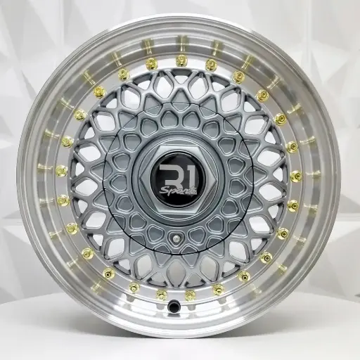 [132147] RIN 13X6 4-100/114.3 R1 SPORT L247 GUNMETAL ML GOLD RIVETS ET20 CB73.1